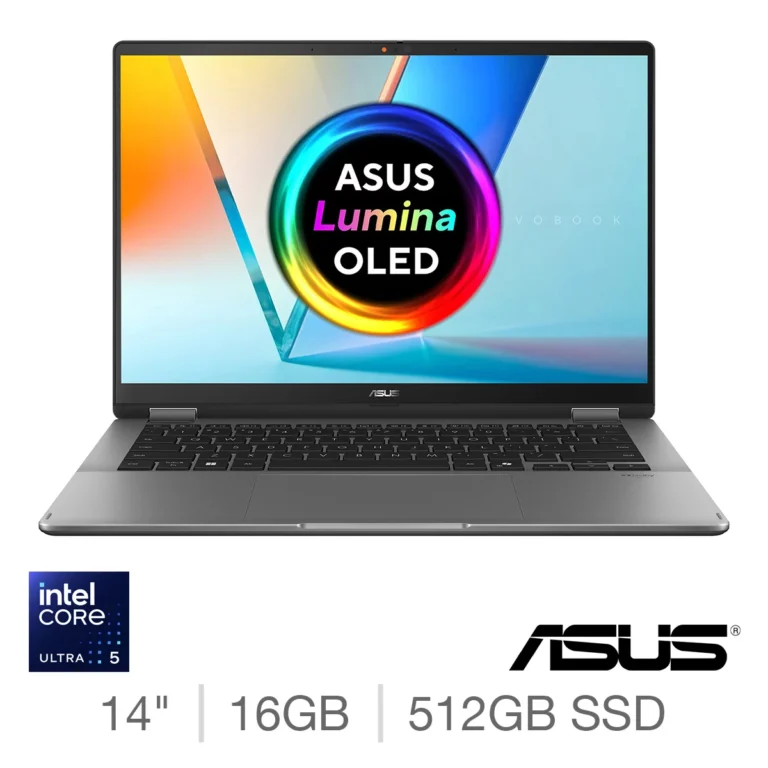 ASUS Vivobook Flip TP3407SA-QL011W Intel Core Ultra 5 16GB RAM 512GB SSD 14-inch OLED Convertible Laptop from Costco UK available for delivery to Nigeria by OrderForMe UK