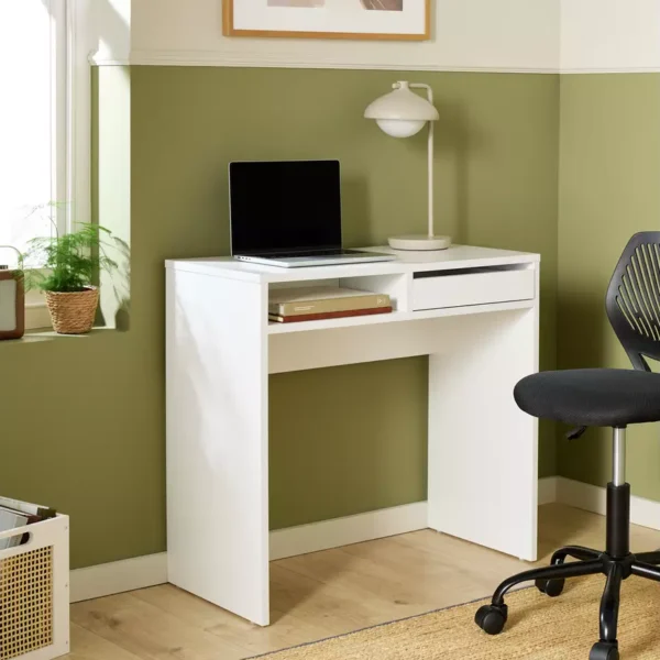 Argos Home Pepper 1 Drawer Small Office Desk – White | Compact Study & Home Office Desk | Order For Me UK