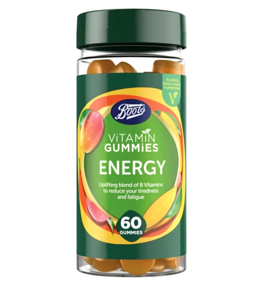 Boots Vitamin Gummies Energy - 60 Mango Gummies--Buy in Nigeria – OrderForMe-uk