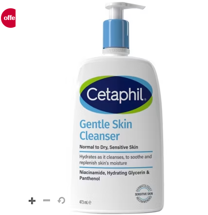 Cetaphil Gentle Skin Cleanser 473ml – Face & Body Wash for Sensitive Skin