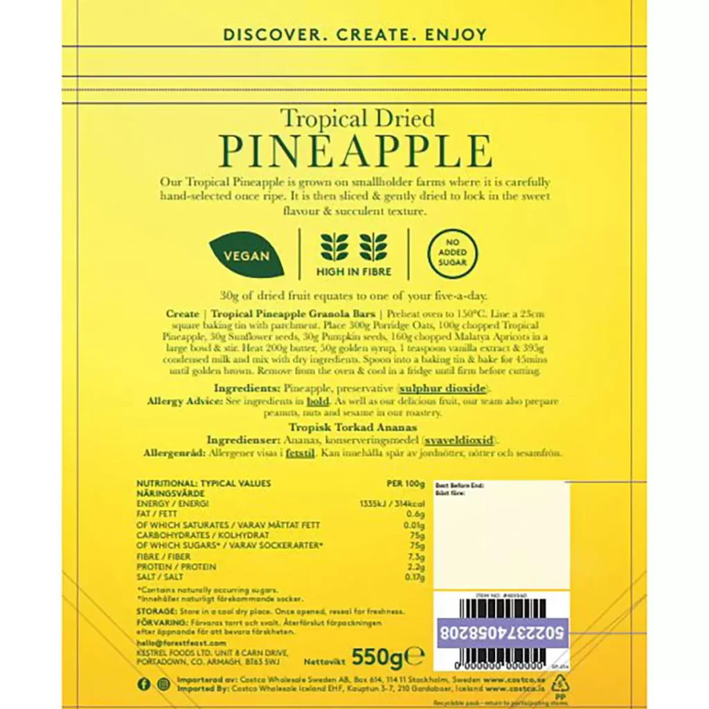 Forest Feast Dried Tropical Pineapple