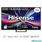 Hisense 55E8QTUK 55 Inch Mini LED 4K Smart TV from Costco UK available for delivery to Nigeria by OrderForMe UK