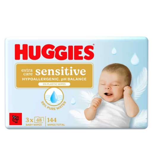 Huggies Baby Wipes Extra Care Sensitive Triplo Pack 48x3-Buy in Nigeria – OrderForMe-uk
