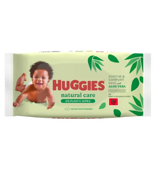 Huggies Natural Care Plastic Free Baby Wipes Singles 1 x 48-Buy in Nigeria – OrderForMe-uk