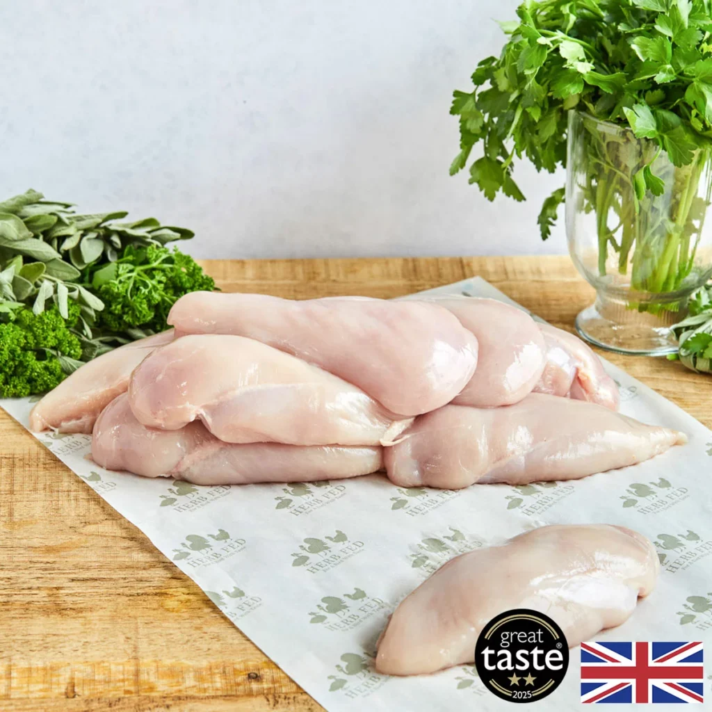 Herb Fed Free Range Skinless Chicken Breasts, free range chicken breasts, herb fed chicken, skinless chicken breasts, premium chicken breasts, fresh chicken, chicken for grilling, chicken for roasting, healthy chicken, family meal chicken, buy chicken in Nigeria, Costco UK chicken, imported chicken, 2kg chicken breasts, OrderForMe UK shopping