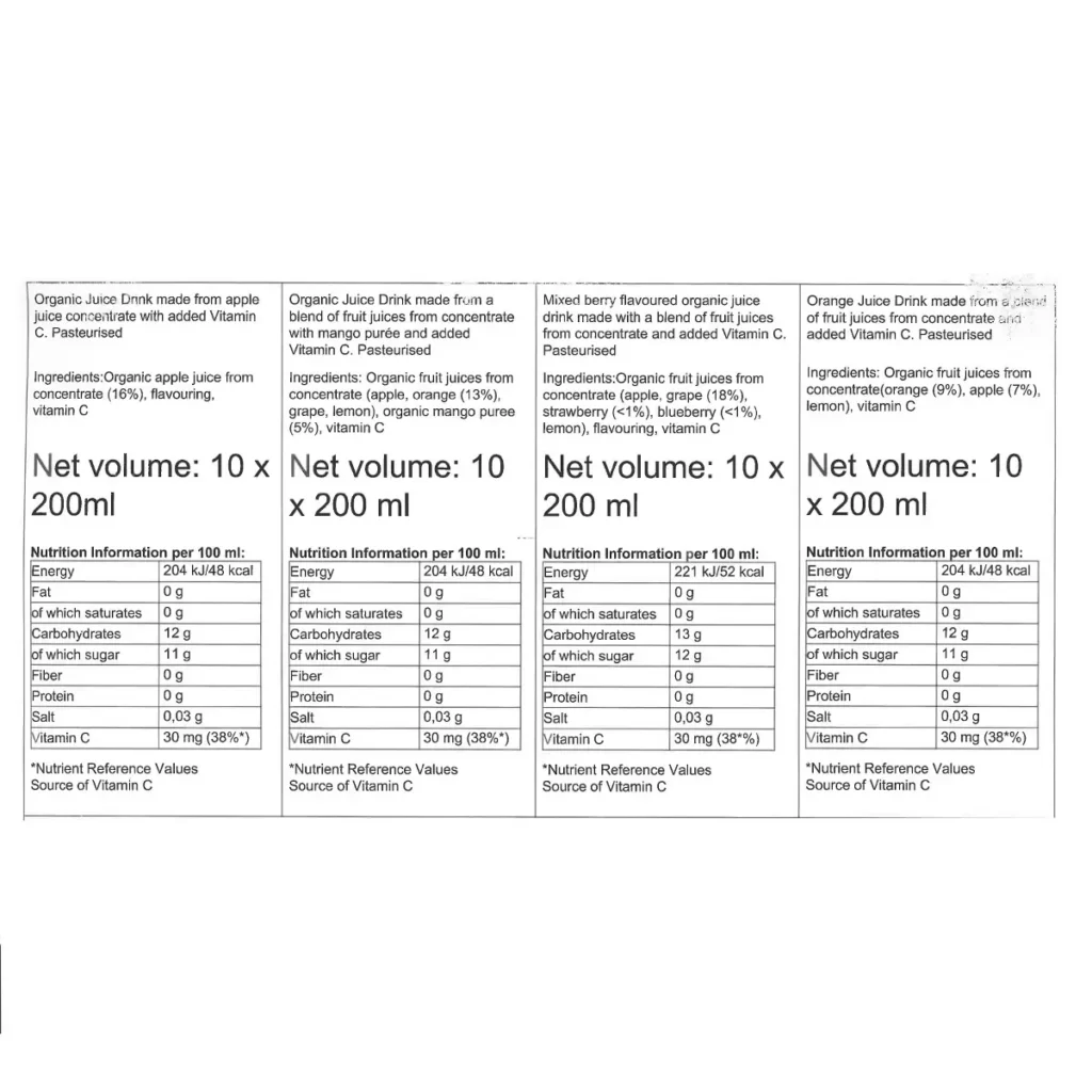 Kirkland Signature Organic Juice Boxes,
