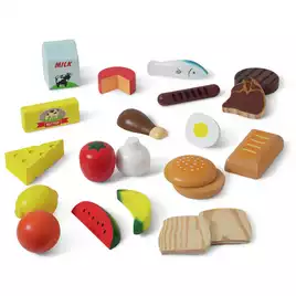 Melissa & Doug Sturdy Wooden Food Set 2