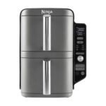Ninja SL400UK Double Stack XL 9.5L 6-in-1 Dual Air Fryer Twin Baskets Healthy Crispy Cooking Grey