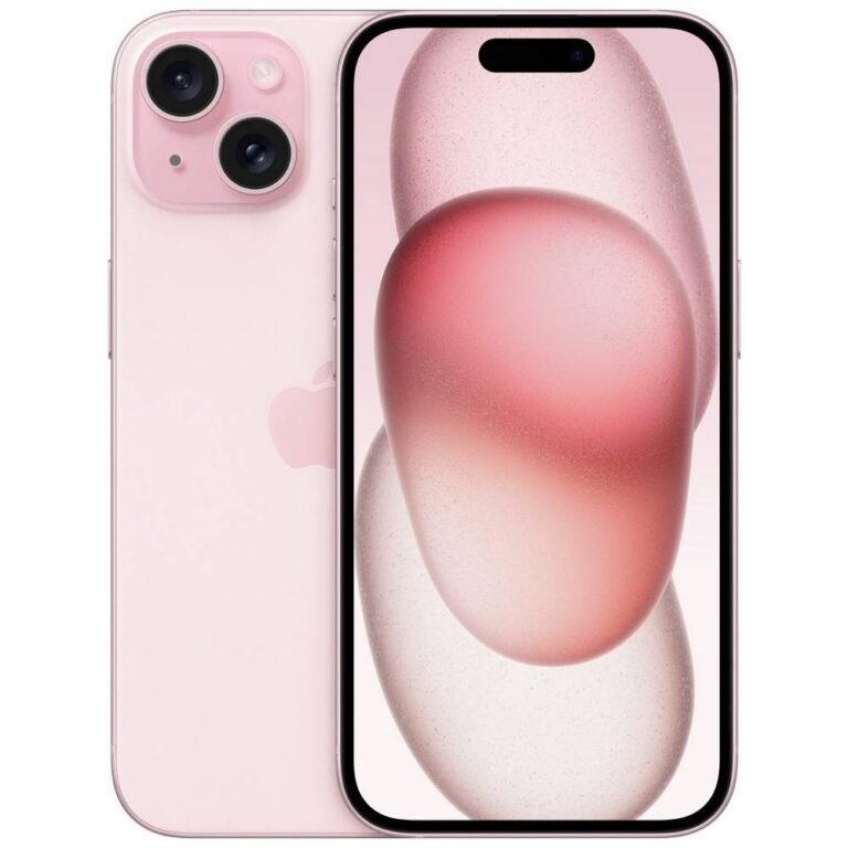 SIM Free Apple iPhone 15 5G 128GB Mobile Phone in Pink available at Order For Me UK