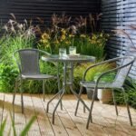 Argos Home 2 Seater Rattan Effect Garden Bistro Set in Grey available at Order For Me UK