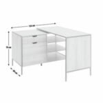 Argos Home Loft Living 2 Drawer Swivel Office Desk in Oak available at Order For Me UK