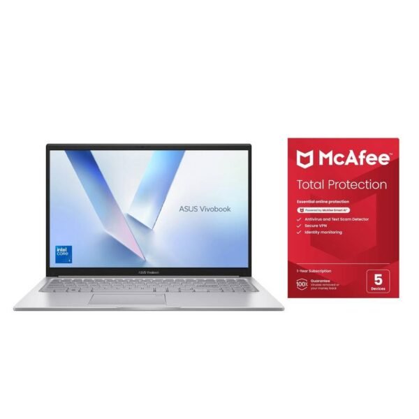 ASUS Vivobook 15 Intel Core i5 16GB RAM 512GB SSD Laptop Bundle in Silver available at Order For Me UK
