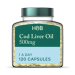 Holland & Barrett Pure Cod Liver Oil 500mg 120 Capsules imported from the UK and delivered to Nigeria by OrderForMe UK