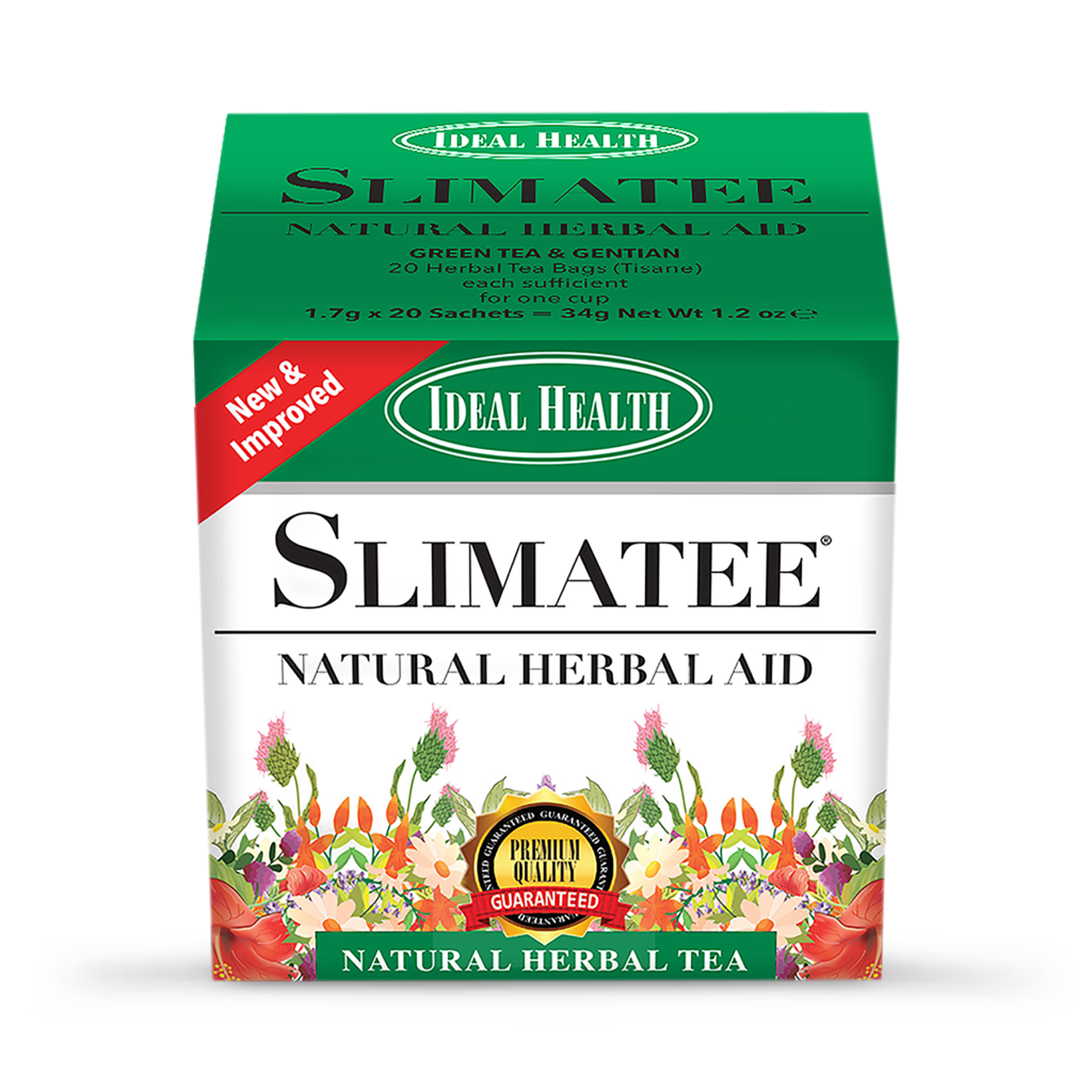 Ideal Health Slimatee Green Tea & Gentian 10 Tea Bags imported from the UK