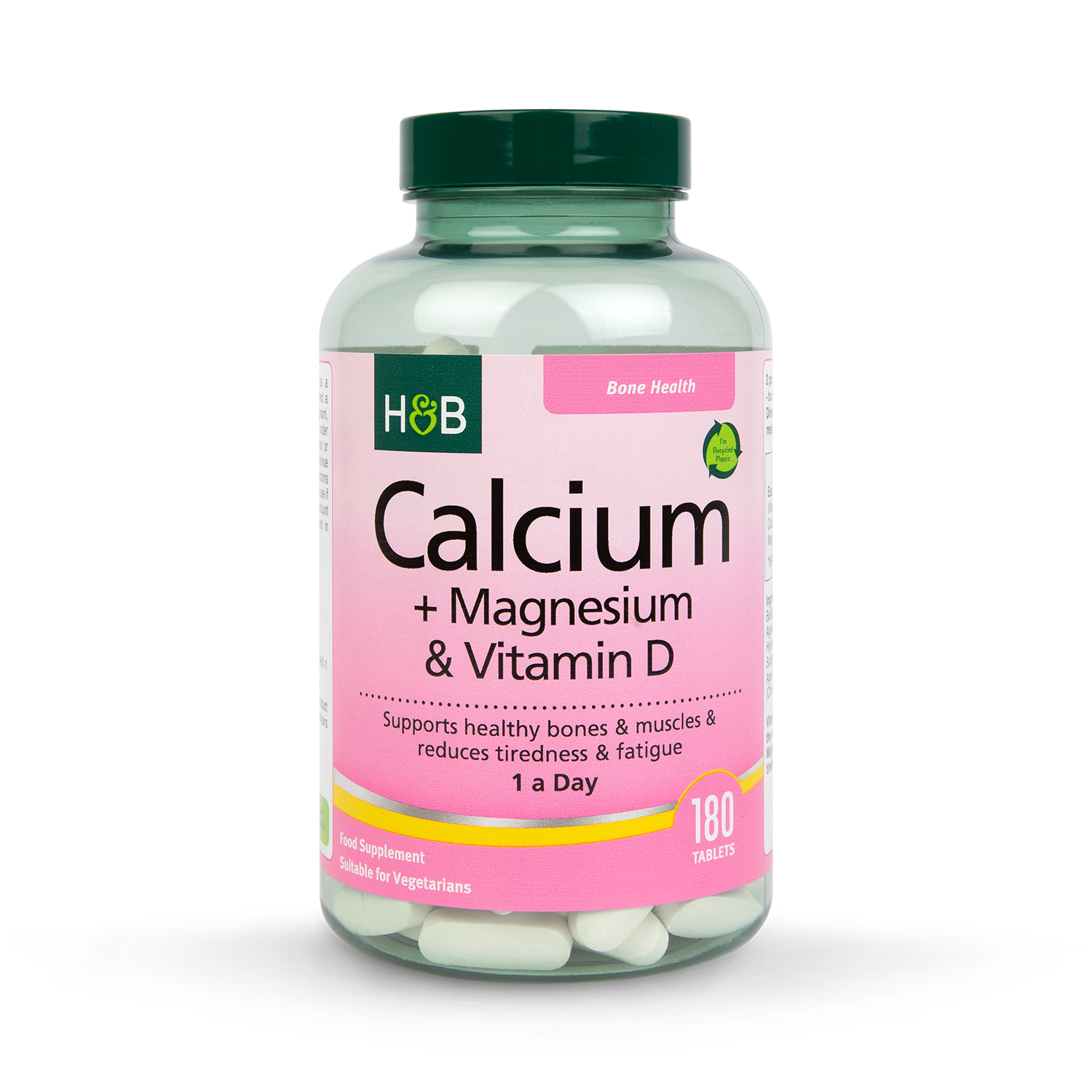 Holland & Barrett Calcium Magnesium Vitamin D 180 Tablets imported from the UK Holland & Barrett Calcium + Magnesium & Vitamin D 180 Tablets