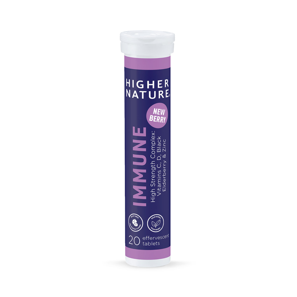 Higher Nature Immune Effervescent 20 Tablets imported from the UK