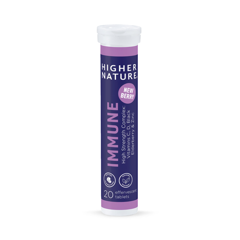 Higher Nature Immune Effervescent 20 Tablets imported from the UK