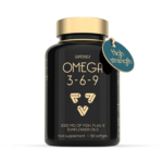 SuperSelf Omega 3-6-9 3000mg 90 Softgels with Premium Fish Oil, Flaxseed & Sunflower Oil imported from the UK and delivered to Nigeria by OrderForMe UK.