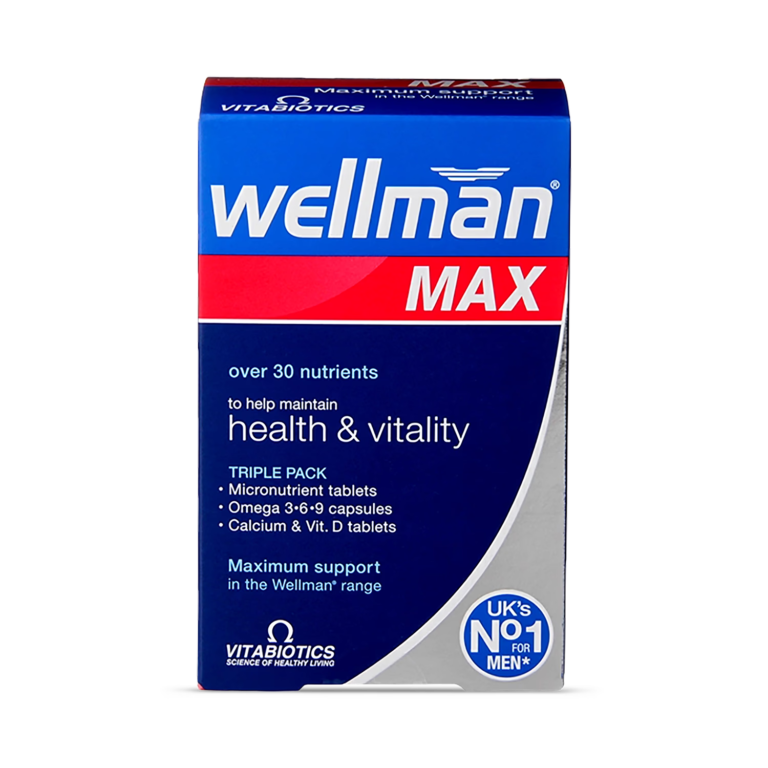 Vitabiotics Wellman Max 84 Capsules imported from the UK and delivered to Nigeria by OrderForMe UK.