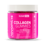 Novomins Collagen Sugar-Free Peach Flavoured 60 Gummies imported from the UK and delivered to Nigeria by OrderForMe UK.