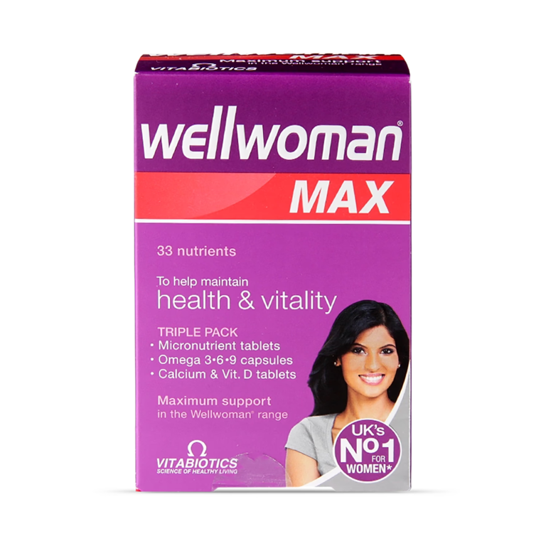 Vitabiotics Wellwoman Max 84 Tablets imported from the UK and delivered to Nigeria by OrderForMe UK.
