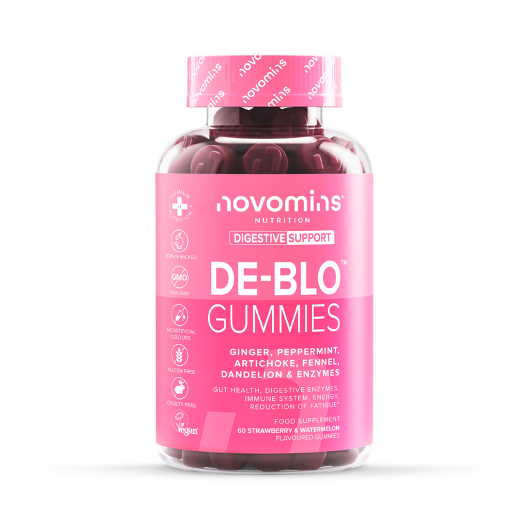 Novomins De-Bloat Strawberry & Watermelon 60 Gummies imported from the UK and delivered to Nigeria by OrderForMe UK