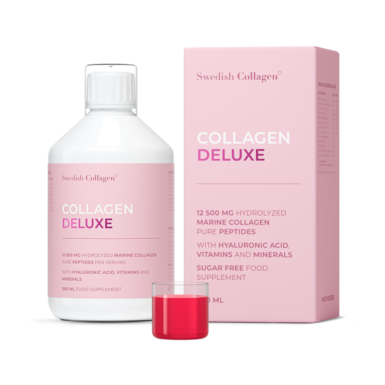 Swedish Collagen Deluxe Marine Collagen 12,500mg Berry Flavour 500ml (20 Doses) imported from the UK and delivered to Nigeria by OrderForMe UK.