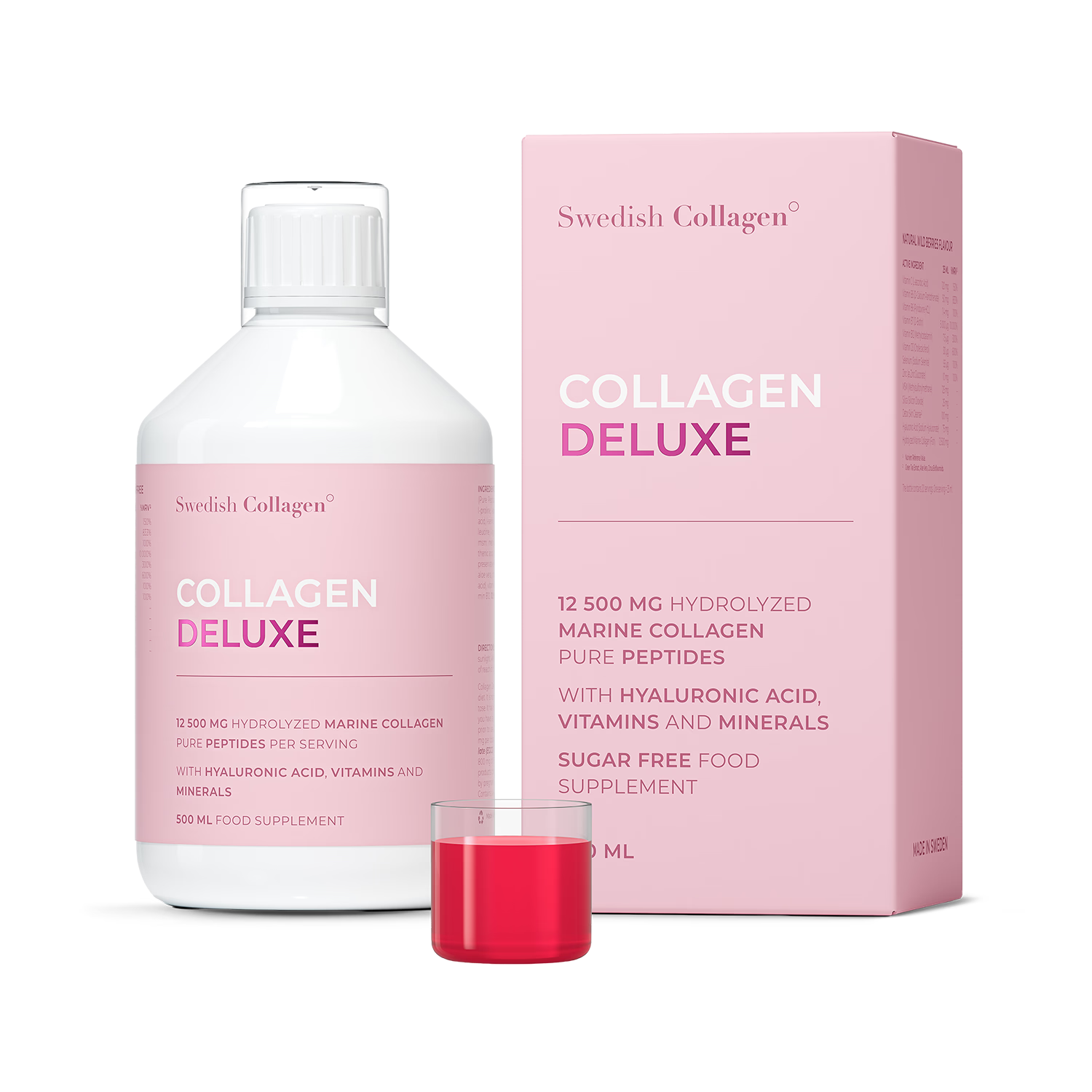 Swedish Collagen Deluxe Marine Collagen 12,500mg Berry Flavour 500ml (20 Doses) imported from the UK and delivered to Nigeria by OrderForMe UK. Swedish Collagen Deluxe Marine Collagen 12,500mg Berry Flavour 500ml (20 Doses) imported from the UK and delivered to Nigeria by OrderForMe UK.