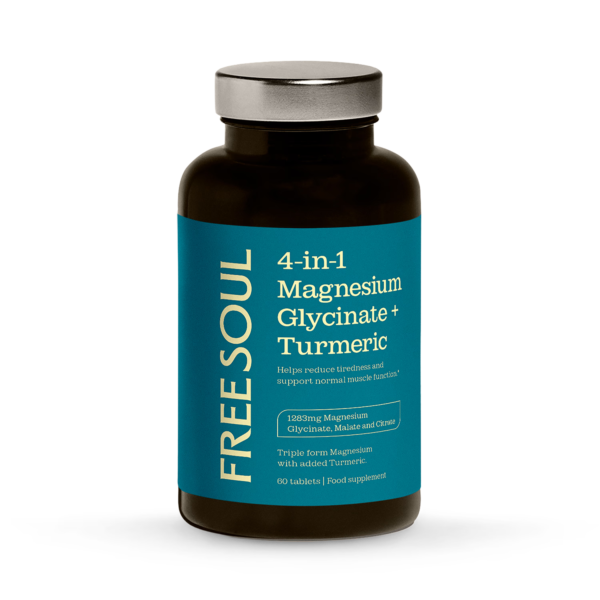 Free Soul 4 in 1 Magnesium and Turmeric Tablets delivered from the UK to Nigeria by OrderForMe UK.