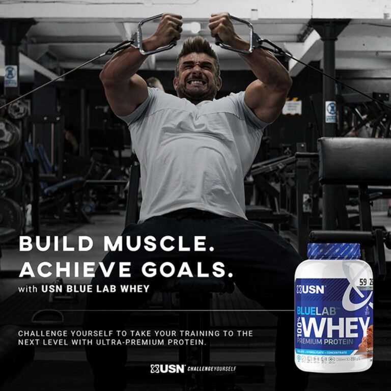 USN Blue Lab Whey Premium Protein Powder Chocolate Caramel 908g imported from the UK