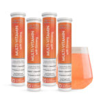 The Vegan Wellness Co. Multivitamin With Ginseng 80 (4x20) Orange & Passionfruit Flavour Effervescent Tablets imported from the UK and delivered to Nigeria by OrderForMe UK.