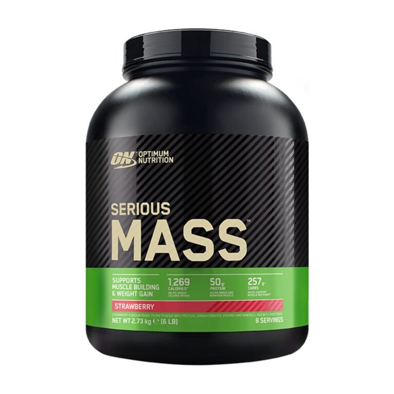 Optimum Nutrition Serious Mass Strawberry 2.73kg imported from the UK and delivered to Nigeria by OrderForMe UK.