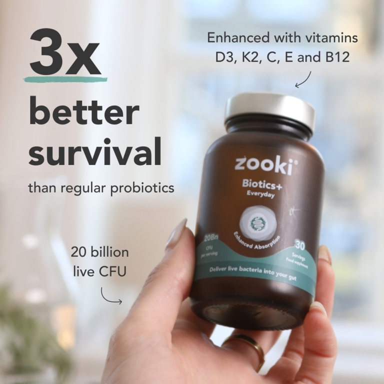 Zooki Biotics+ Everyday Dual 30 Capsules imported from the UK