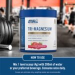 Applied Nutrition Tri-Magnesium Powder Strawberry Raspberry 200g delivered from the UK to Nigeria by OrderForMe UK.