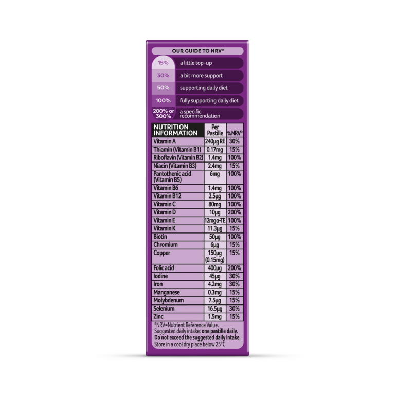 Bassetts Vitamins Woman Multivitamins & Multiminerals Raspberry 30 Pastilles imported from the UK