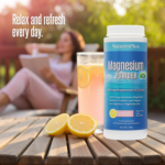 NaturesPlus Magnesium Powder Pink Lemonade 408g delivered from the UK to Nigeria by OrderForMe UK.