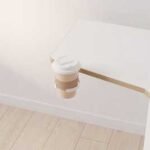 Koble Gino Corner Height Adjustable Desk in White available at Order For Me UK