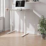 Koble Gino Mini Height Adjustable Desk in White available at Order For Me UK