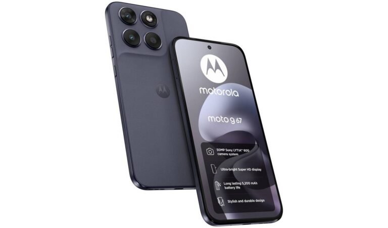 Motorola g67 5G 128GB AI Mobile Phone in Arctic Seal available at Order For Me UK