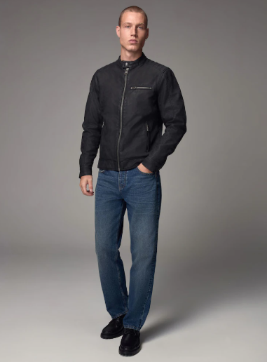 Black Faux Leather Biker Jacket by Next UK