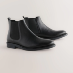 Next UK Black Leather Chelsea Boots