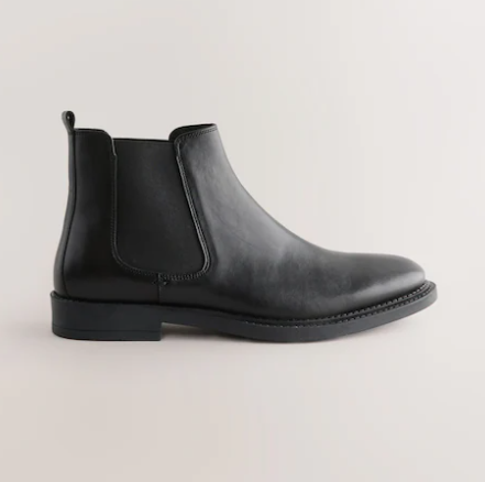 Next UK Black Leather Chelsea Boots