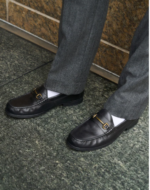 Black Leather Loafers by Next UK
