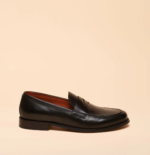 Next UK Black Leather Slip-On Loafers