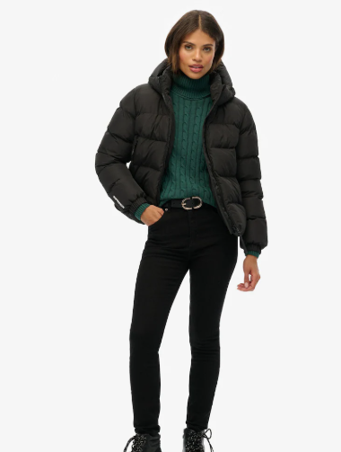 Black Lightweight Puffer Jacket by Next UK