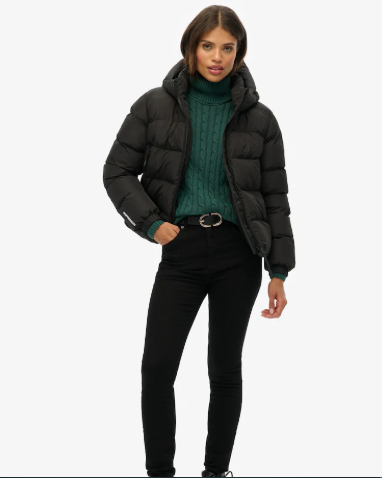 Black Lightweight Puffer Jacket by Next UK