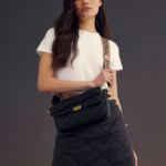 Black Quilted Shoulder Bag by Next UK