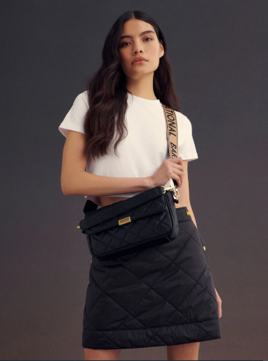 Black Quilted Shoulder Bag by Next UK