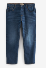 Blue Straight Fit Classic Stretch Jeans by Next UK