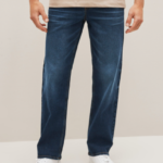 Blue Straight Fit Classic Stretch Jeans by Next UK